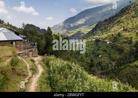 Hidden vallery, Elum Mountain trekking, Marghuzar, Swat, Provincia di Khyber Pakhtunkhwa, Pakistan, Asia meridionale, Asia Foto Stock