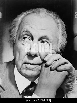 Frank Lloyd Wright (1867 – 1959) architetto americano Foto Stock