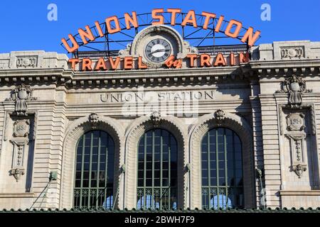 Union Station, Denver, Colorado, Stati Uniti Foto Stock