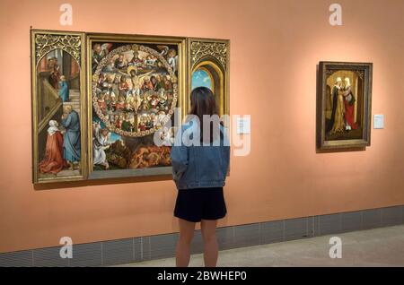 Tríptico del Rosario. Hans Suess von Kulmbach. Museo Nacional Thyssen-Bornemisza. Madrid. España Foto Stock