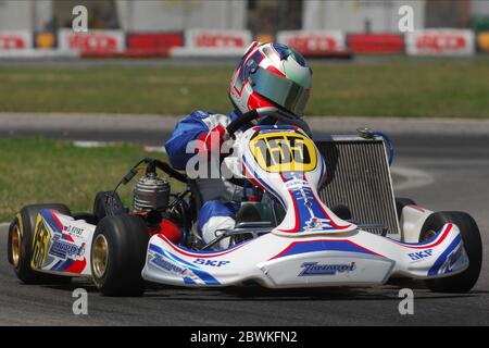 Daniil Kvyat, visto qui nella sua carriera karting, Kvyat, è un pilota russo di Formula uno che attualmente guida per la scuderia AlphaTauri. Foto Stock