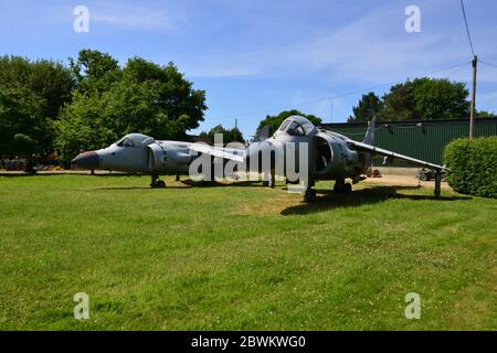 Rottami di mare Harriers a Charlwood, Surrey. Foto Stock