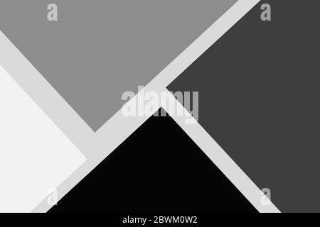 Astrazione forme geometriche, triangoli grigi, moderno creativo, sfondo per il design, architettura. Foto Stock