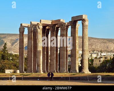 Scavi nel centro di Atene in Grecia Foto Stock