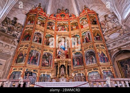 Retablo Mayor de la Iglesia de Santa María la Mayor. Trujillo. Cáceres. Extremadura. España Foto Stock