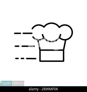 Icona vettore cuoco a consegna rapida Illustrazione Vettoriale