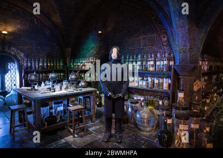 Harry Potter, tour dello studio, backstage, oggetti, fabbrica di film, studi, Londra, Regno Unito Foto Stock