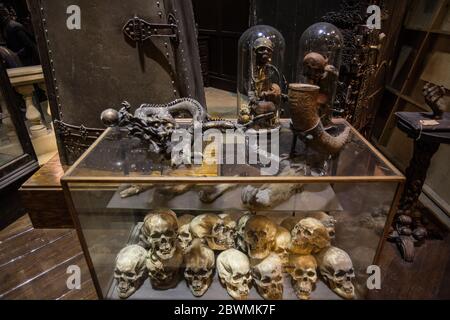 Harry Potter, tour dello studio, backstage, oggetti, fabbrica di film, studi, Londra, Regno Unito Foto Stock