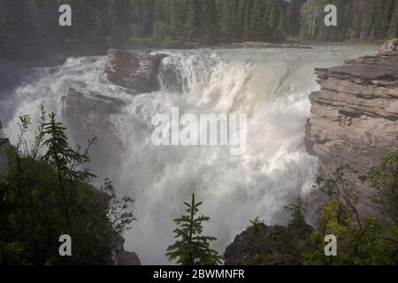 Athabasca Falls Foto Stock