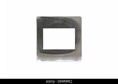 Cornice per vetrini Silver Agfa isolata su sfondo bianco Foto Stock