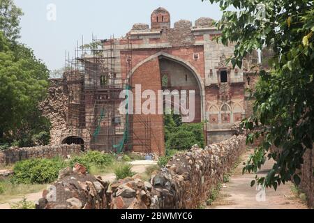 Vecchio Forte (Purana Qila), Nuova Delhi. Purana Qila è un forte del XVI secolo a Nuova Delhi, India (Foto Copyright © di Saji Maramon) Foto Stock