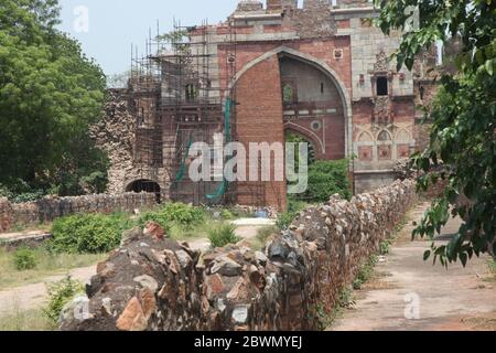 Vecchio Forte (Purana Qila), Nuova Delhi. Purana Qila è un forte del XVI secolo a Nuova Delhi, India (Foto Copyright © di Saji Maramon) Foto Stock