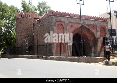Porta storica di Delhi, metropolitana di Delhi, Marg subhash Netaji, Daryaganj, Nuova Delhi, Delhi, India (Foto Copyright © Saji Maramon) Foto Stock