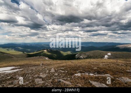 Paesaggio nella natura selvaggia del Monte Evans Foto Stock