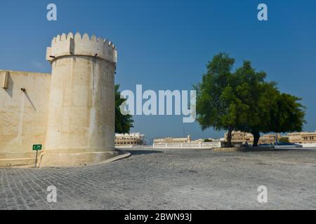 Strade vuote a Souq Waqif, Doha, Qatar Foto Stock