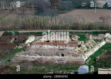 L'antica colonia greca di Cumae nella città metropolitana di Napoli, Campania, Italia nella foto Foto Stock