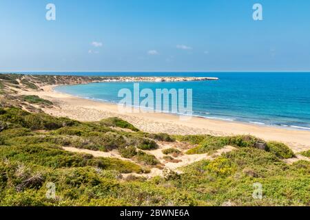 Baia di Lara nella penisola di Akamas Cipro Foto Stock