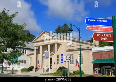 Main Street, Mystic, Connecticut, Stati Uniti Foto Stock