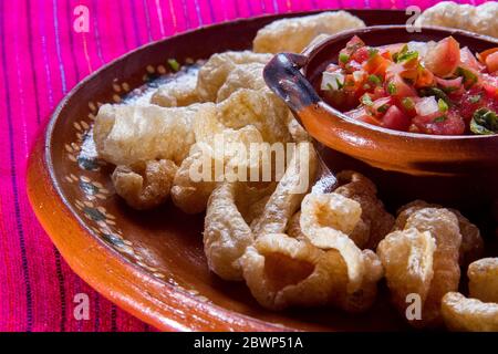 Autentica salsa messicana 'Pico de gallo' e condimento por Foto Stock