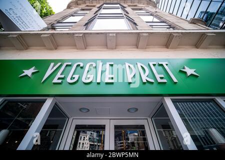 LONDRA - GIUGNO 2020: Negozio di Veggie Pret nella Città di Londra Foto Stock