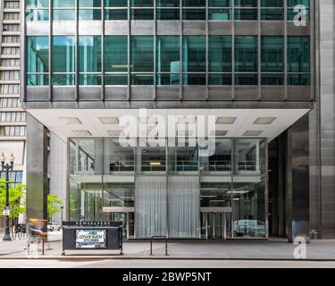 Inland Steel Building, progettato da Bruce Graham e Walter Netsch di Skidmore, Owings & Merrill Foto Stock