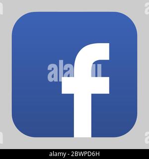 VORONEZH, RUSSIA - 11 GENNAIO 2020: Icona del logo di Facebook Illustrazione Vettoriale