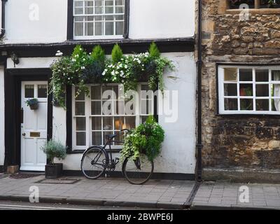 Vecchie case a Oxford Foto Stock