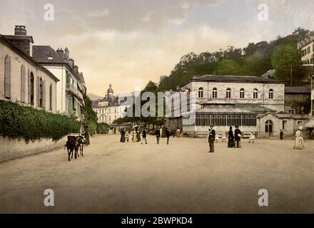 Les Thermes, Bagneres de Bigorra, Bagneres-de-Bigorre) Pirinei, Francia, circa 1900 Foto Stock