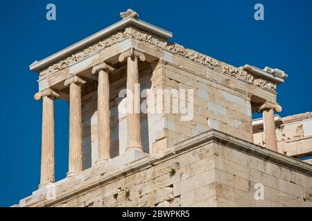 Tempio Di Atena Nike. Acropoli Di Atene, Grecia Foto Stock