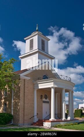 Prima chiesa presbiteriana (1940) a e Jackson Street, Harlingen, Rio Grande Valley, Texas, USA Foto Stock