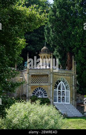 The Octagonal o Tent Room presso Sezincote House, un palazzo di ispirazione indiana, vicino a Moreton in Marsh, Gloucestershire, Regno Unito Foto Stock