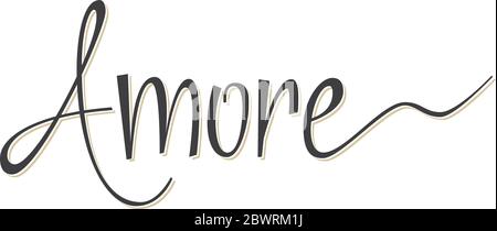 Parola d'amore in italiano Illustrazione Vettoriale