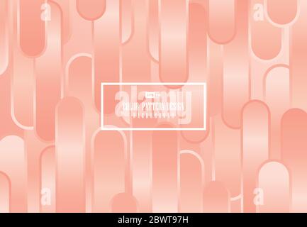 Abstract living coral color of line pattern design artwork elements background. Utilizzare per annunci, poster, grafica, modello di disegno, stampa. Illustrazione Illustrazione Vettoriale