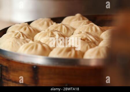 Gnocchi di patate al vapore Foto Stock