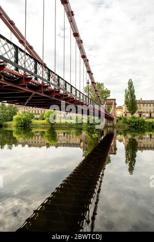 South Portland Street Suspension Bridge, Glasgow, Scozia, Regno Unito Foto Stock