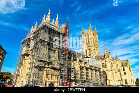 La Cattedrale di Canterbury a Kent, Inghilterra Foto Stock