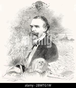 Charles Amédée de Noé, conosciuto come Cham, 1818–1879, un caricaturista e litografo francese Foto Stock