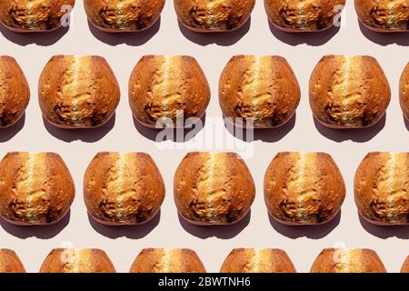 Modello di file di pane appena sfornato Foto Stock
