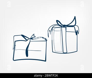 presentare un disegno isolato vettoriale a una linea Illustrazione Vettoriale