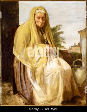 Edgar Degas, la Vecchia Donna Italiana, ritratto, 1857 Foto Stock