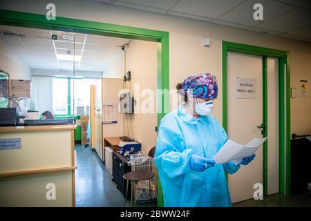 Milano - PADS per COVID-19 per privati presso il centro IRCCS Multimedica di Sesto San Giovanni (Marco Passaro/Fotogramma, Milano - 2020-06-03) p.s. la foto e' utilizzabile nel messaggio del contenuto in cui e' stata attaccata, e senza intenzione di diffondere il decaoro delle persone presentate Foto Stock