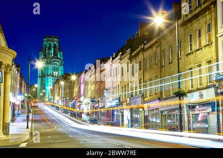 Wills Memorial Building su Park Street, Queens Road, Bristol, Inghilterra, Regno Unito Foto Stock