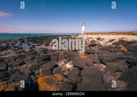 Faro di Port Fairy, Victoria, Australia Foto Stock