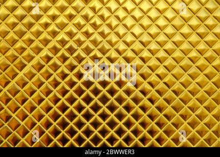 Oro Mosaico texture sfondo parete. Foto Stock