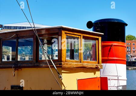 John King Tug Dockside sul fiume Avon a Bristol, Inghilterra, Regno Unito Foto Stock