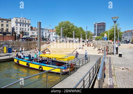 Cascade Steps, Anchor Road, Bristol, Inghilterra, Regno Unito Foto Stock