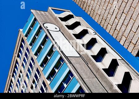 Wall Mural di Stik su Nelson Street a Bristol, Inghilterra Regno Unito Foto Stock