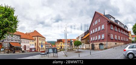 Città storica di Tann Rhön, Germania Foto Stock