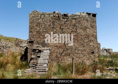 Casa colonica in rovina su Haslingden Grane. Foto Stock