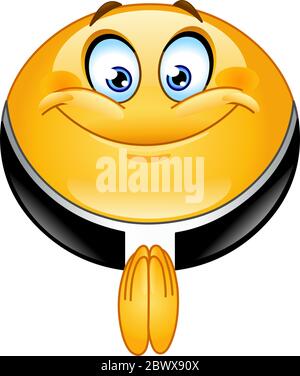 Emoticon sacerdote Illustrazione Vettoriale